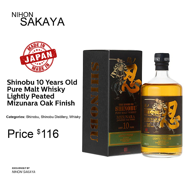 Shinobu 10 Years Old Pure Malt Whisky Lightly Peated...
